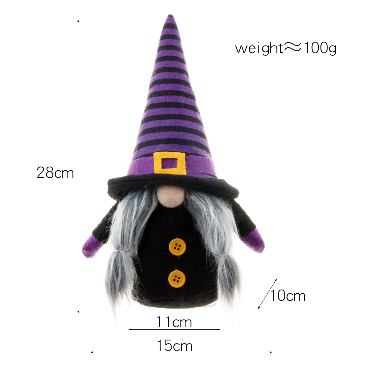 Halloween witch/gnome Doll Ornaments