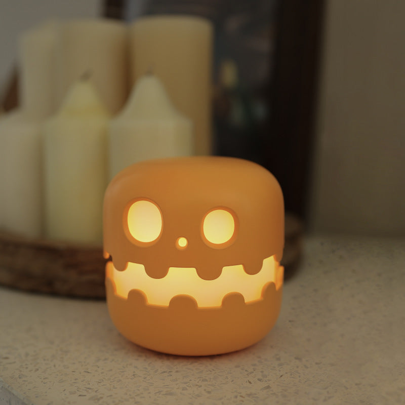 Halloween Pumpkin Bedside Lamp - Spooky Ambience Light