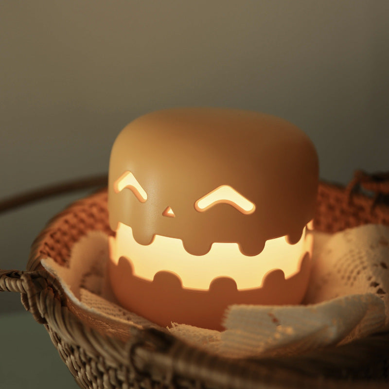Halloween Pumpkin Bedside Lamp - Spooky Ambience Light