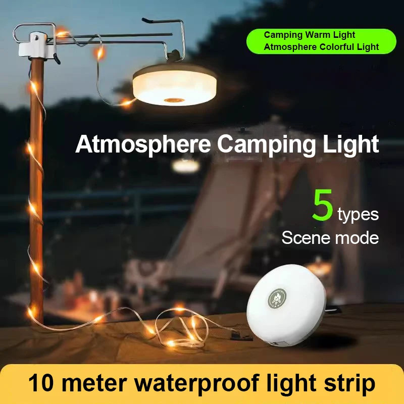 Camping String Light - 10M LED Retractable