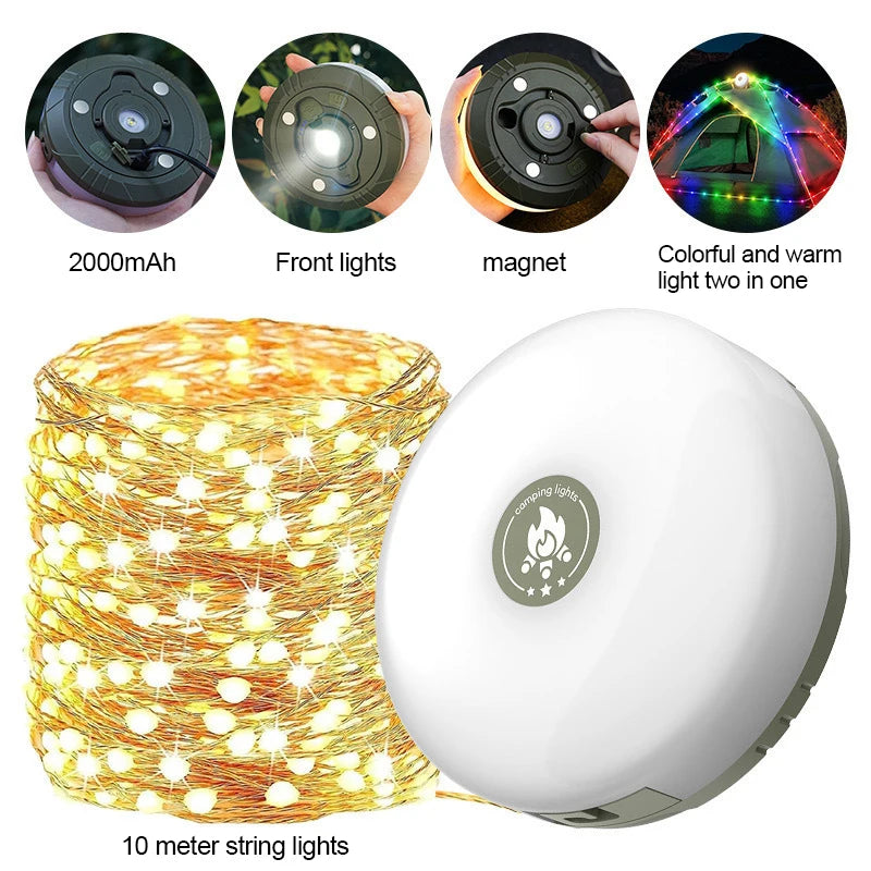 Camping String Light - 10M LED Retractable
