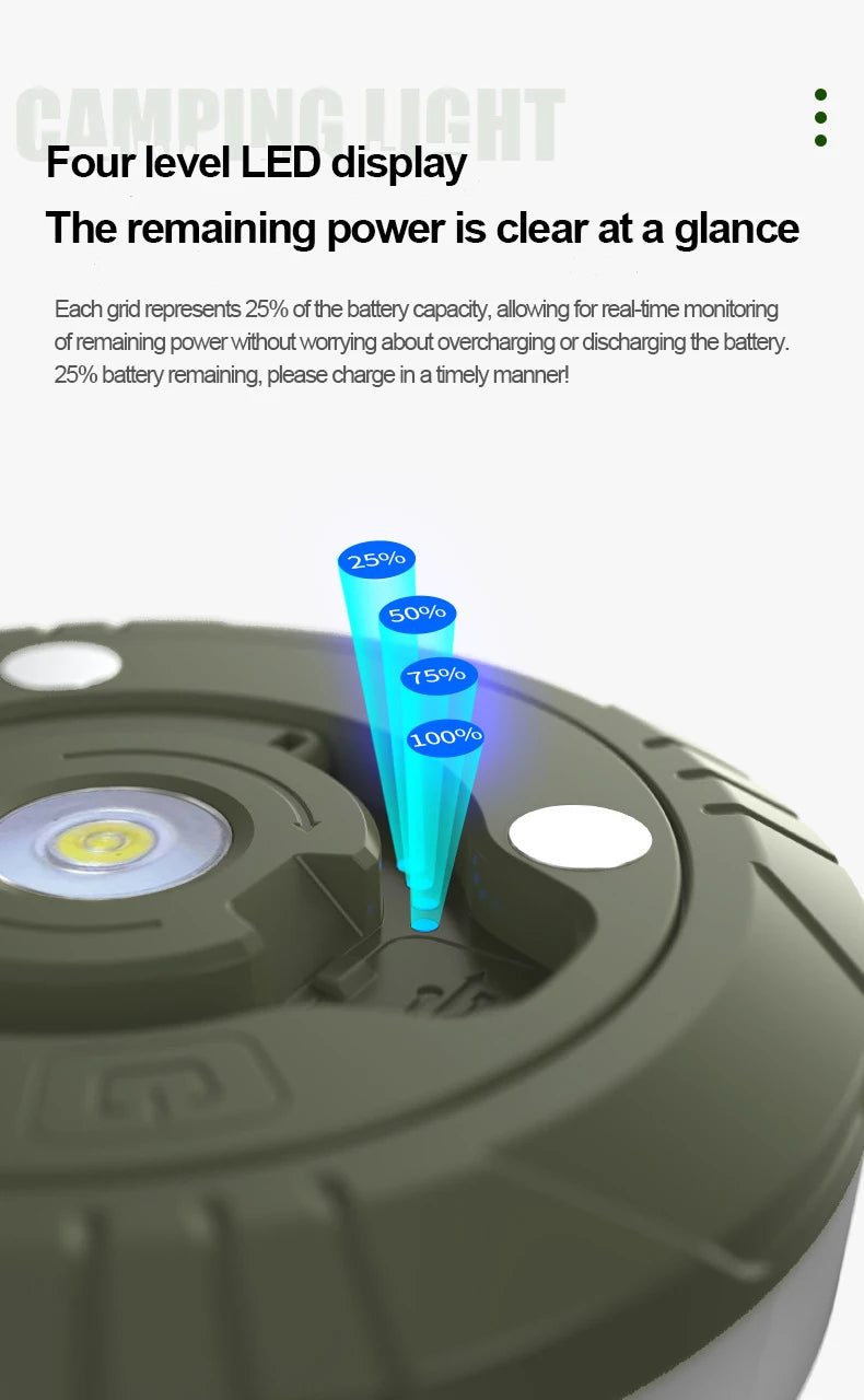 Camping String Light - 10M LED Retractable