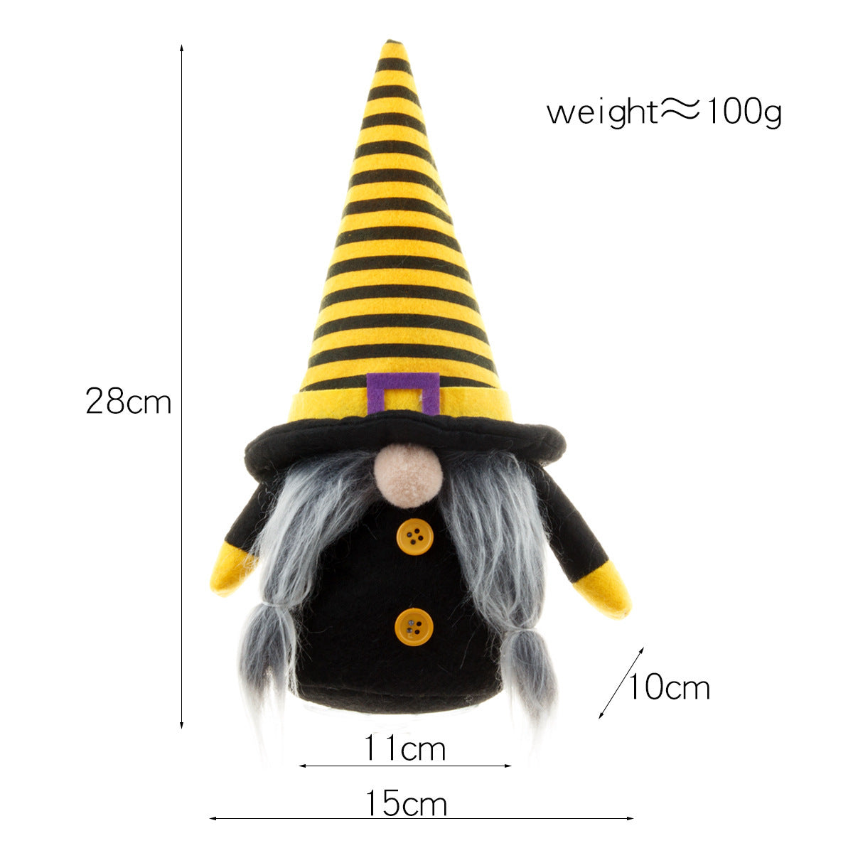 Halloween witch/gnome Doll Ornaments