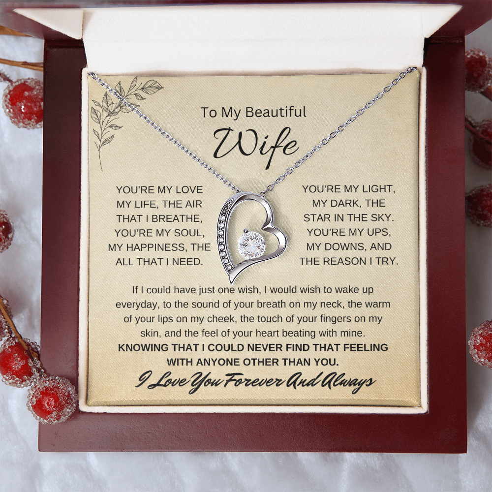 🗽To My Beautiful Wife - "You're My Love" - Forever Love Necklace
