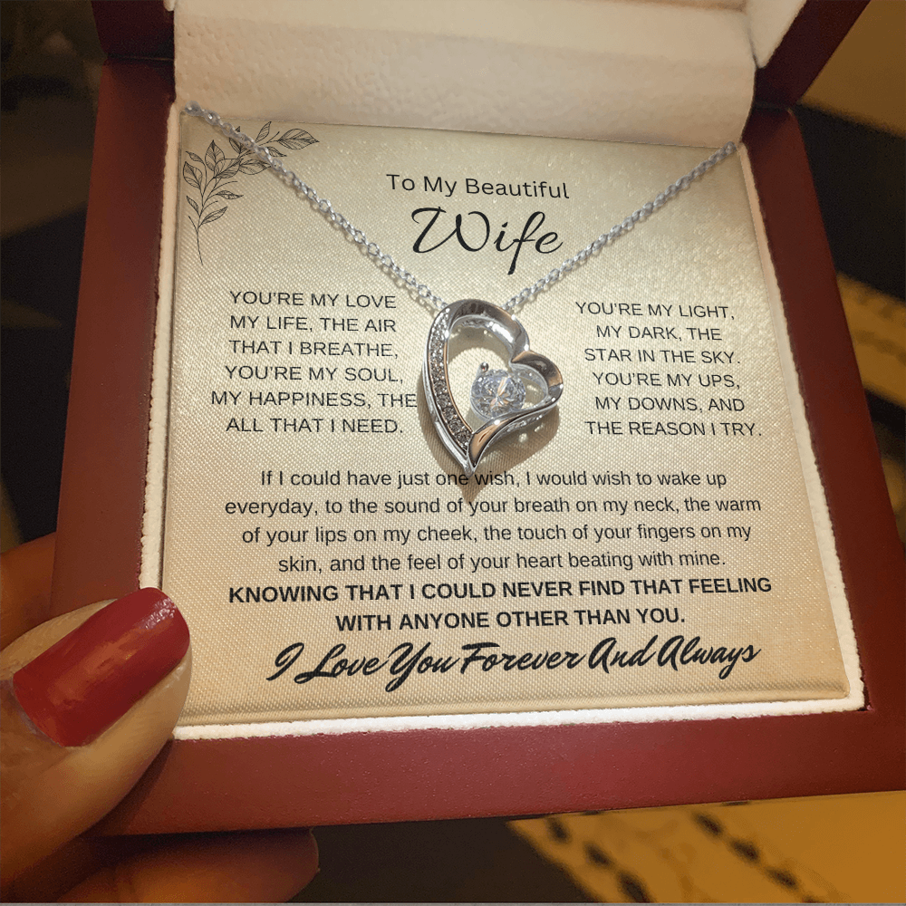 🗽To My Beautiful Wife - "You're My Love" - Forever Love Necklace