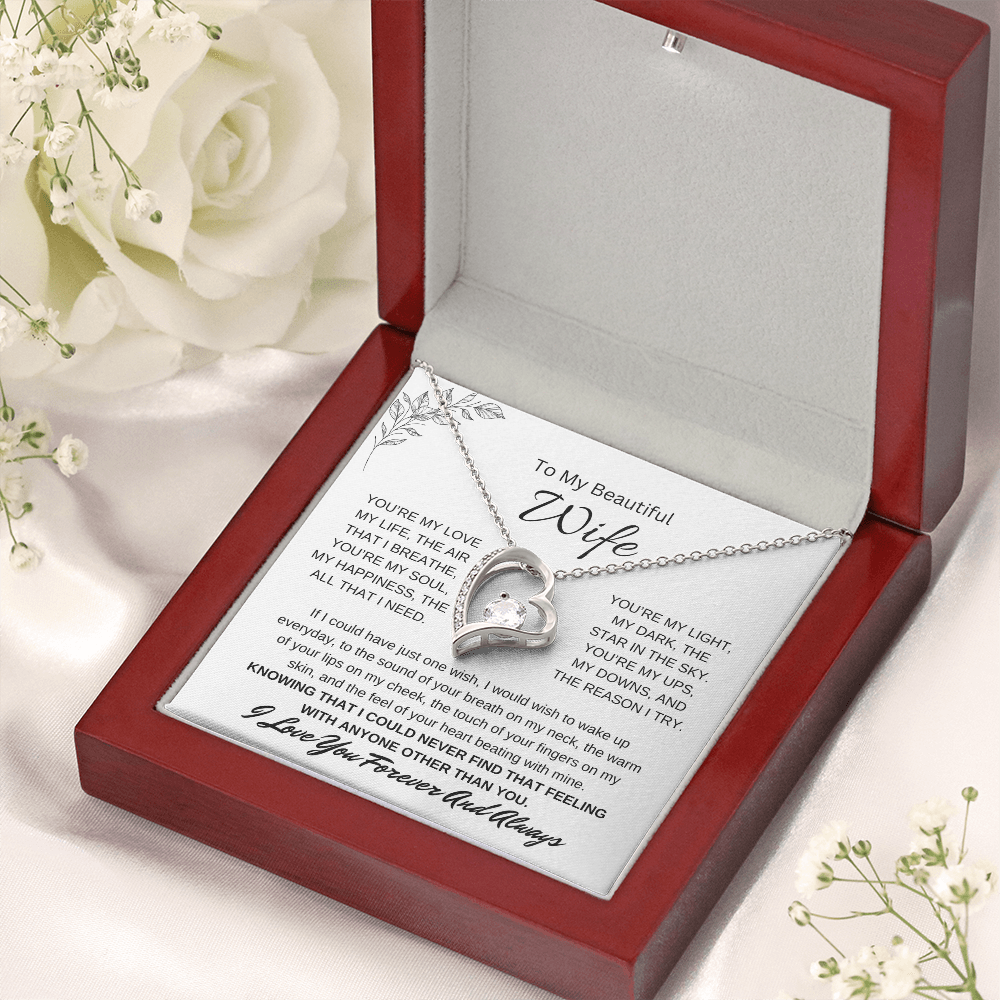 🗽To My Beautiful Wife - "You're My Light" - Forever Love Necklace