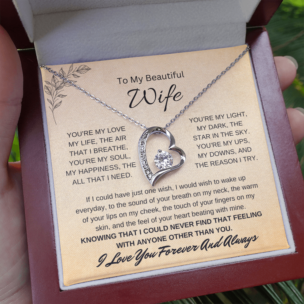🗽To My Beautiful Wife - "You're My Love" - Forever Love Necklace