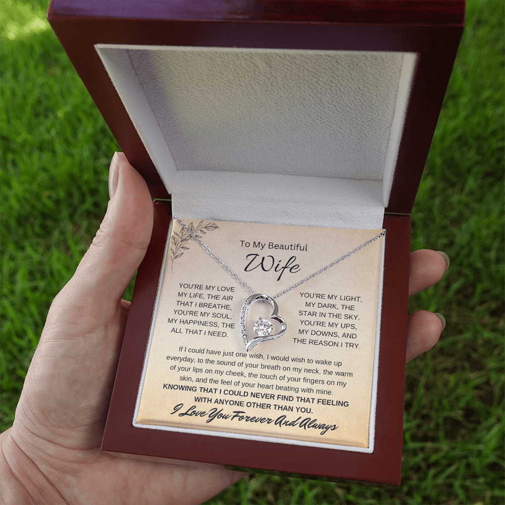 🗽To My Beautiful Wife - "You're My Love" - Forever Love Necklace