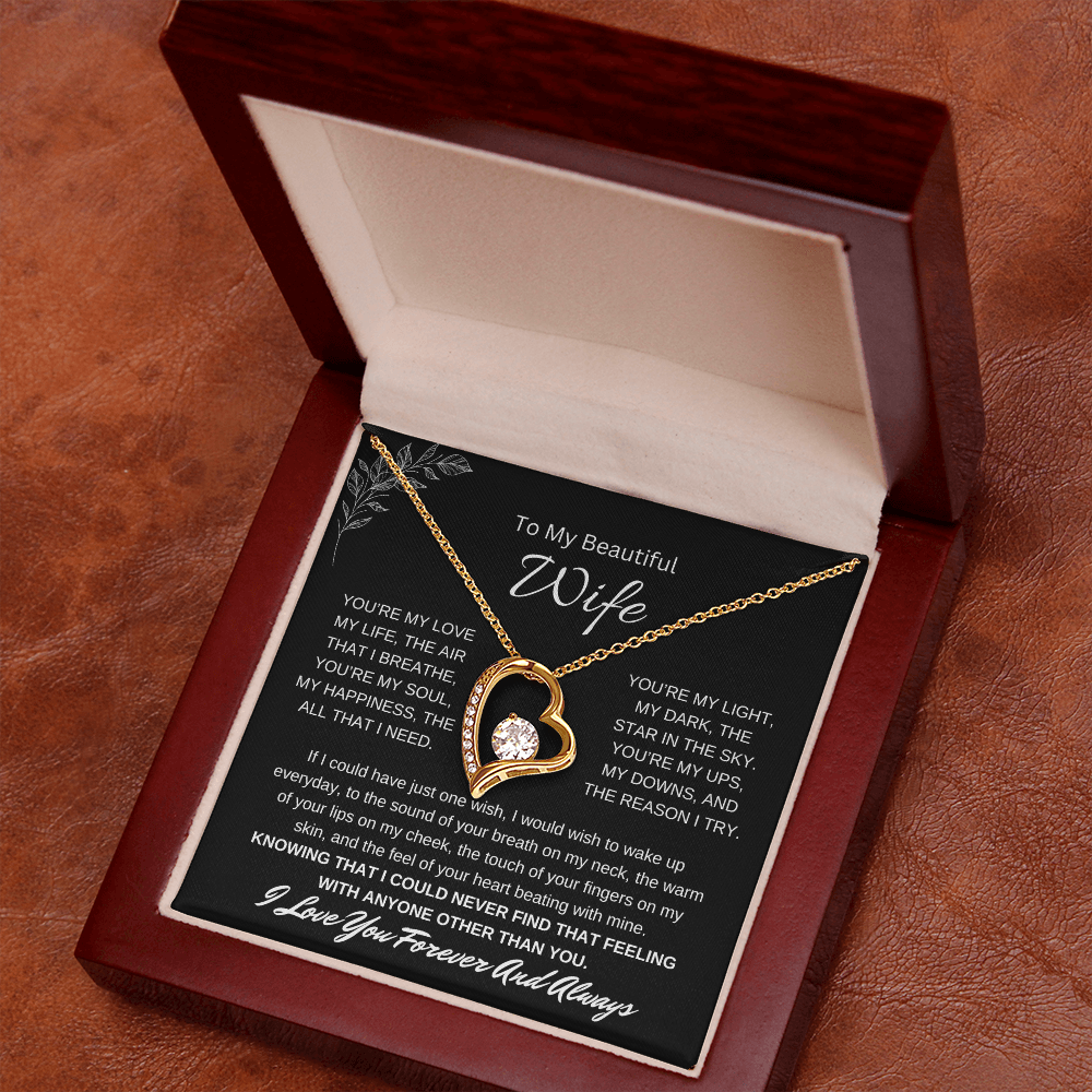 🗽To My Beautiful Wife - "You're My Soul" - Forever Love Necklace