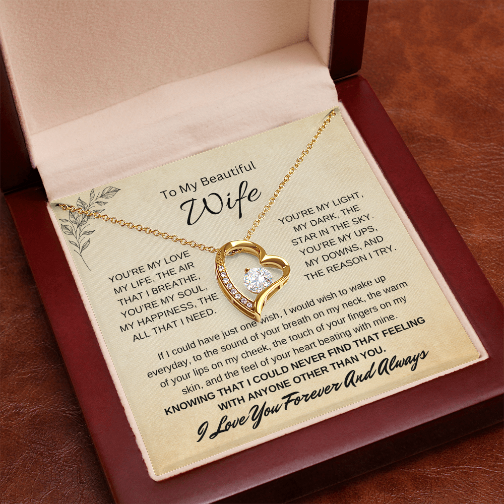 🗽To My Beautiful Wife - "You're My Love" - Forever Love Necklace