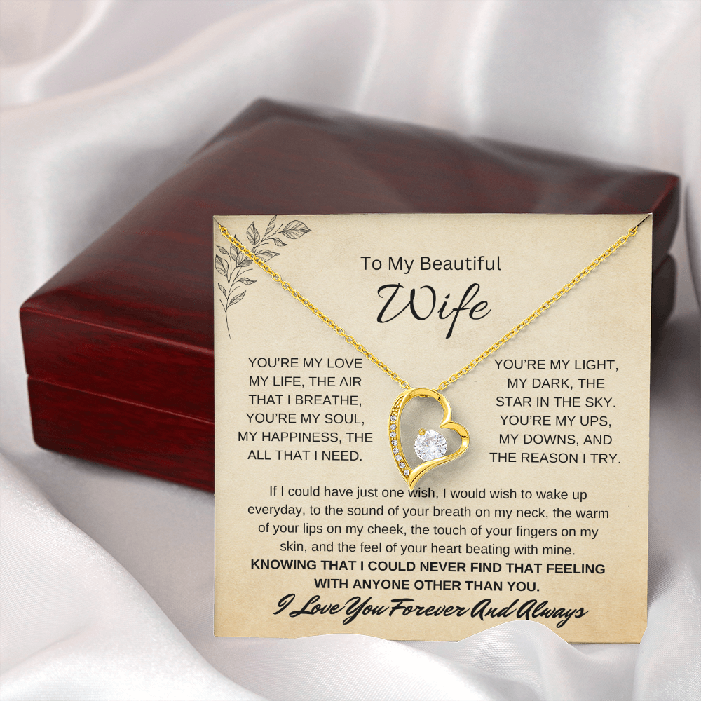 🗽To My Beautiful Wife - "You're My Love" - Forever Love Necklace
