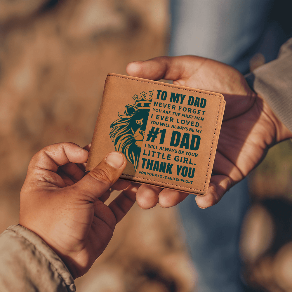 🗽I Ever Loved -Dad - Leather Wallet