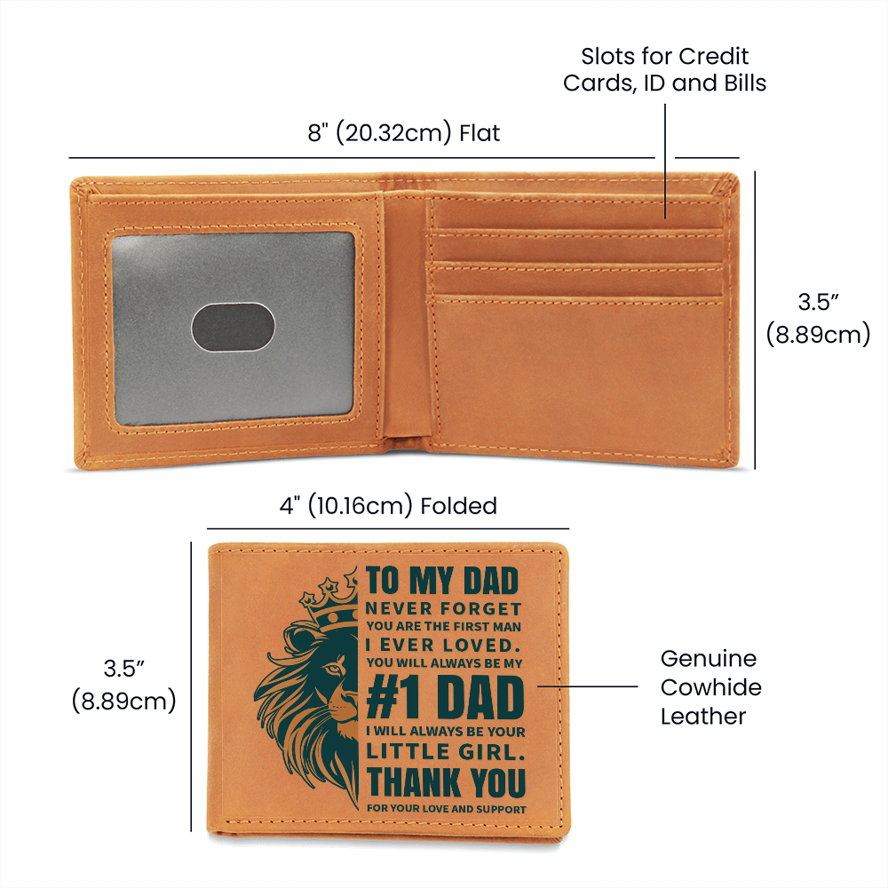 🗽I Ever Loved -Dad - Leather Wallet