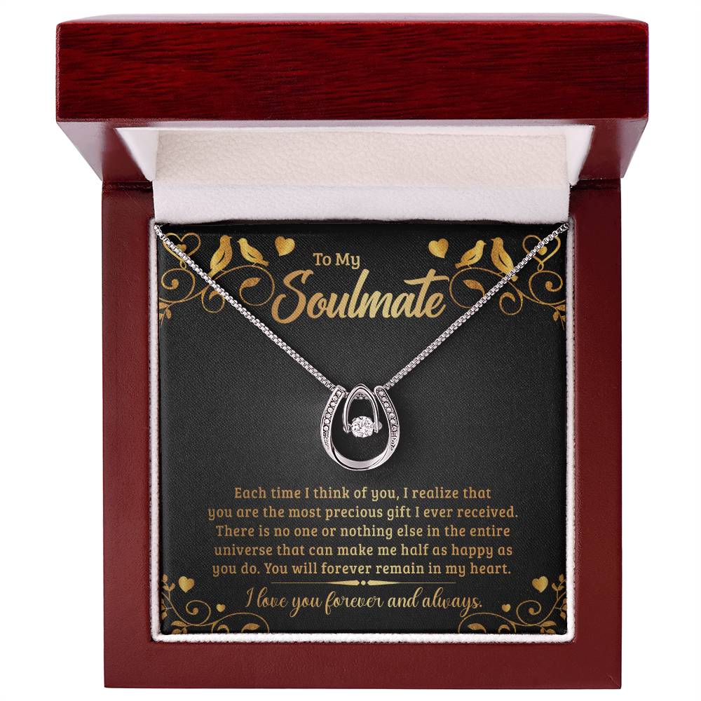 🗽To My Soulmate - "Forever Remain In My Heart" - Luck in Love Necklace