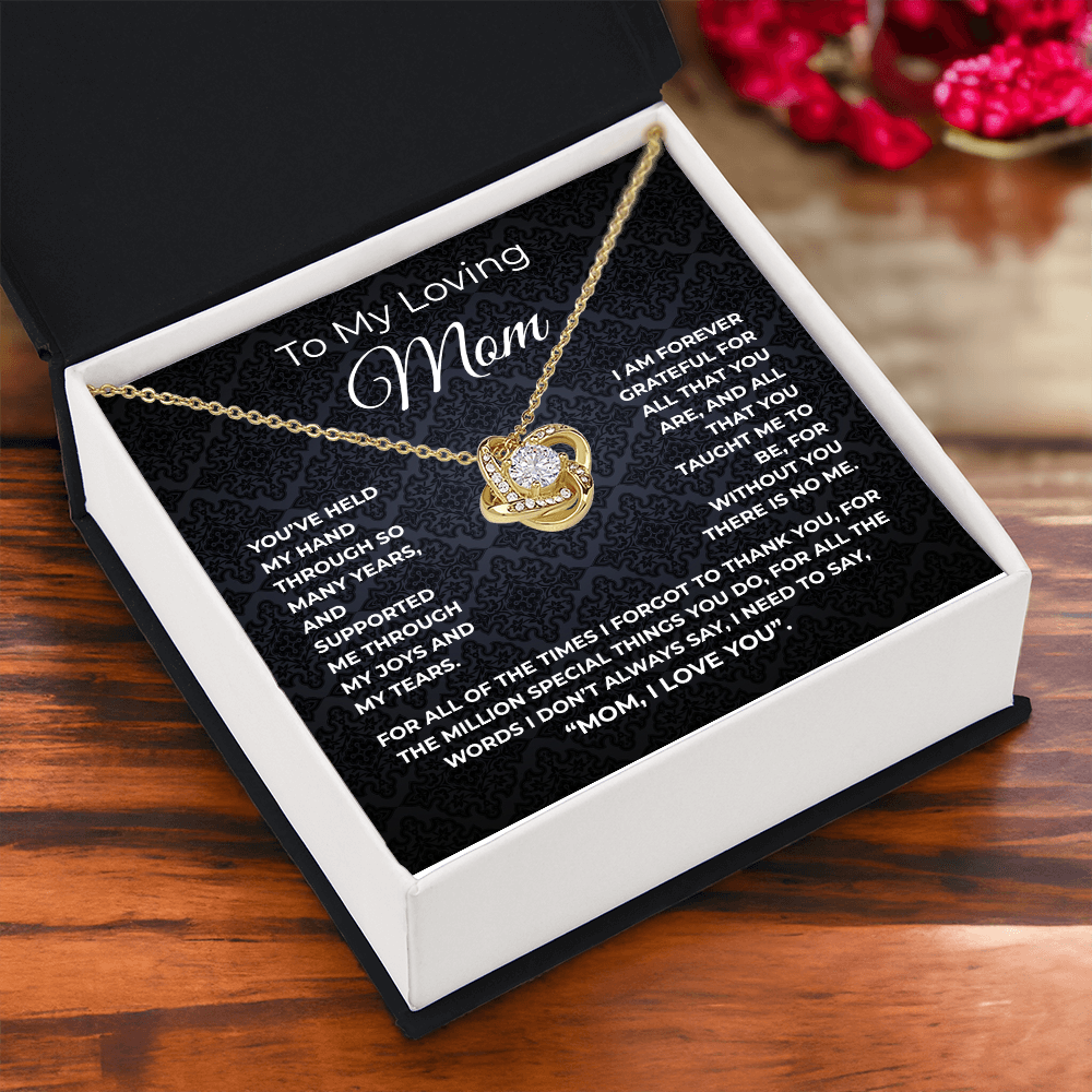 🗽TO MY LOVING MOM - "Million Special Things" - Love Knot Necklace