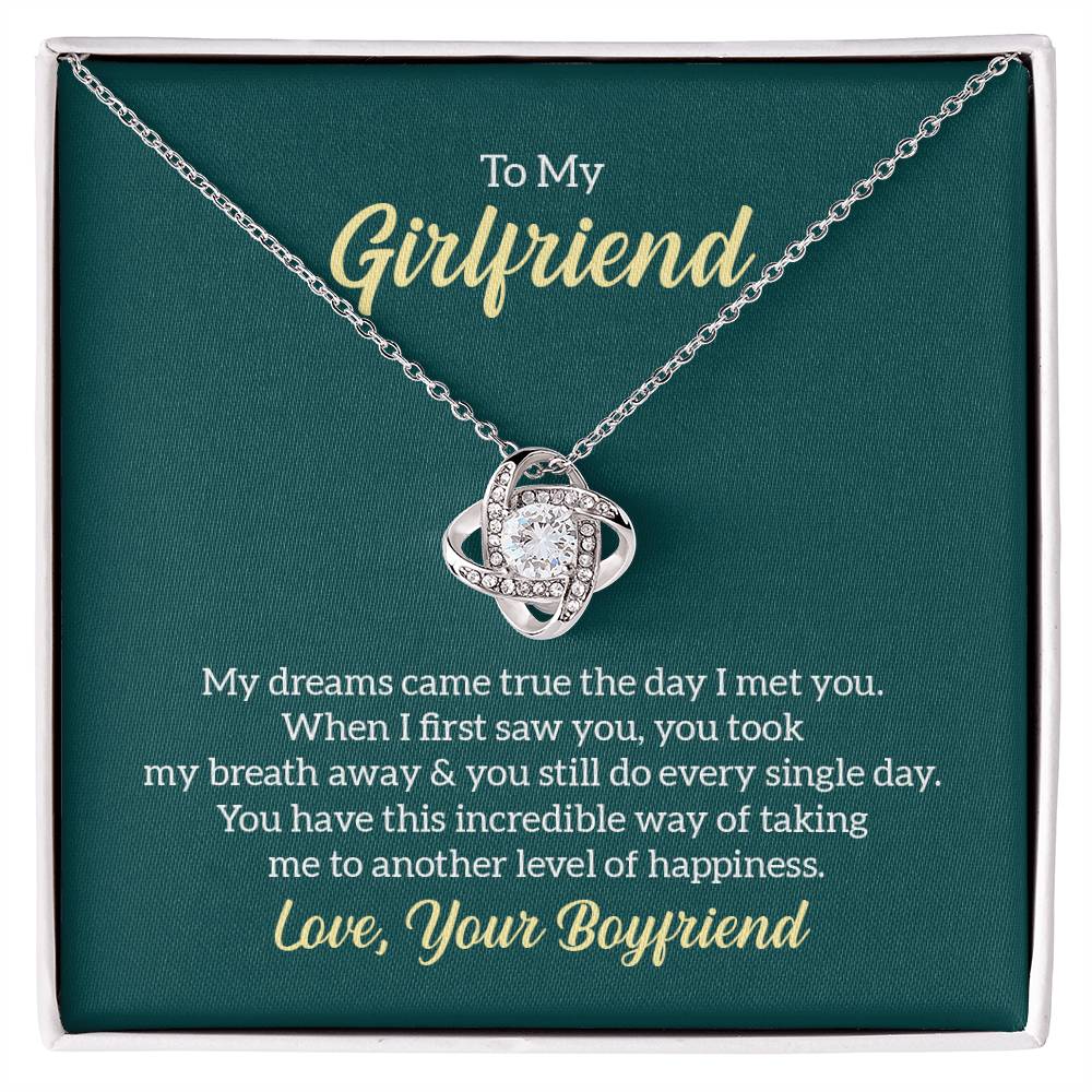 🗽To My Girlfriend - "My Dreams Came True" - Love Knot Necklace