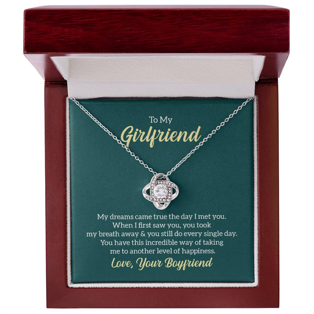 🗽To My Girlfriend - "My Dreams Came True" - Love Knot Necklace