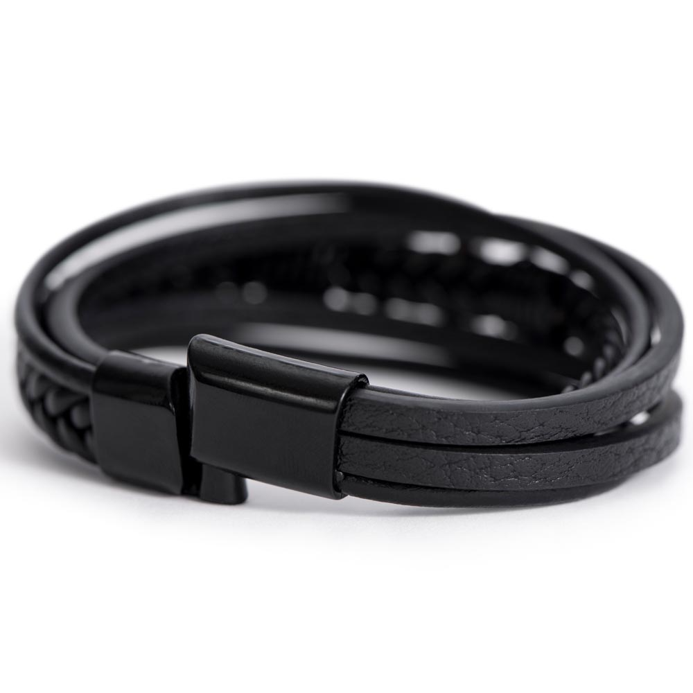 🗽Man Like My Father - Cross Leather Bracelet