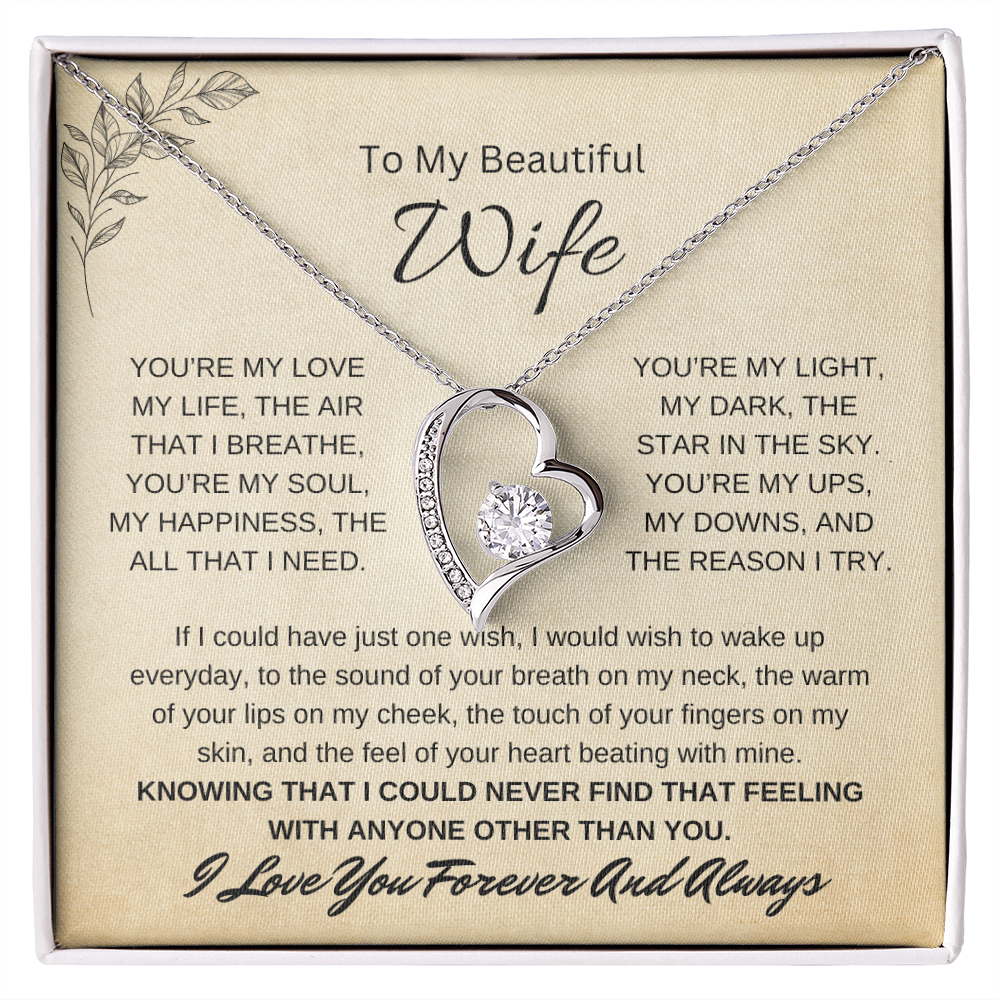 🗽To My Beautiful Wife - "You're My Love" - Forever Love Necklace