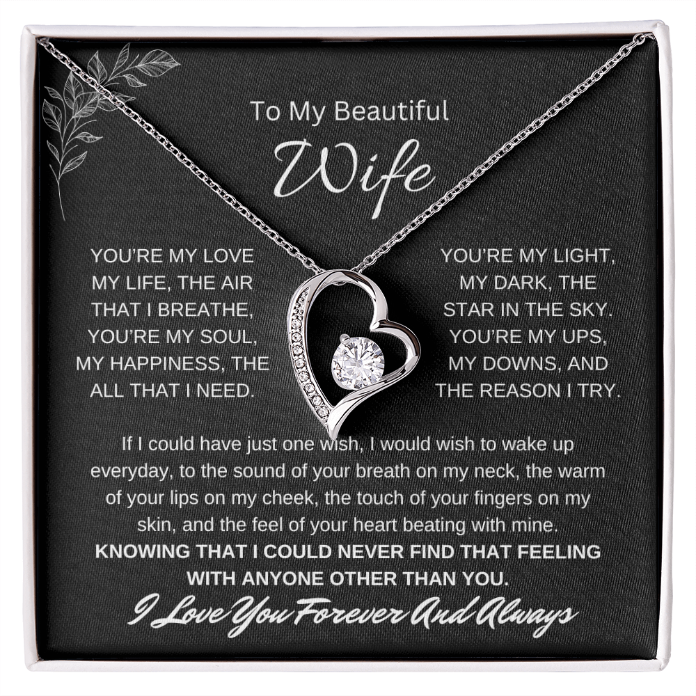 🗽To My Beautiful Wife - "You're My Soul" - Forever Love Necklace