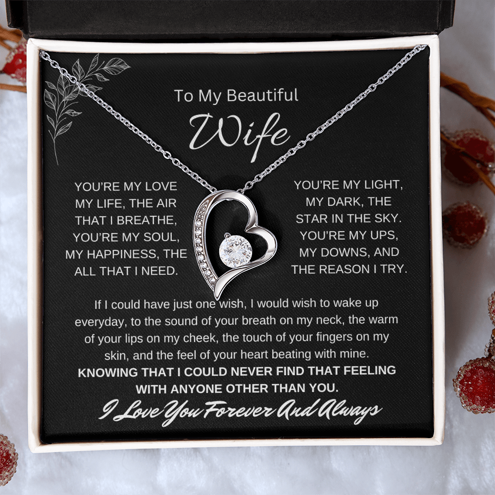🗽To My Beautiful Wife - "You're My Soul" - Forever Love Necklace