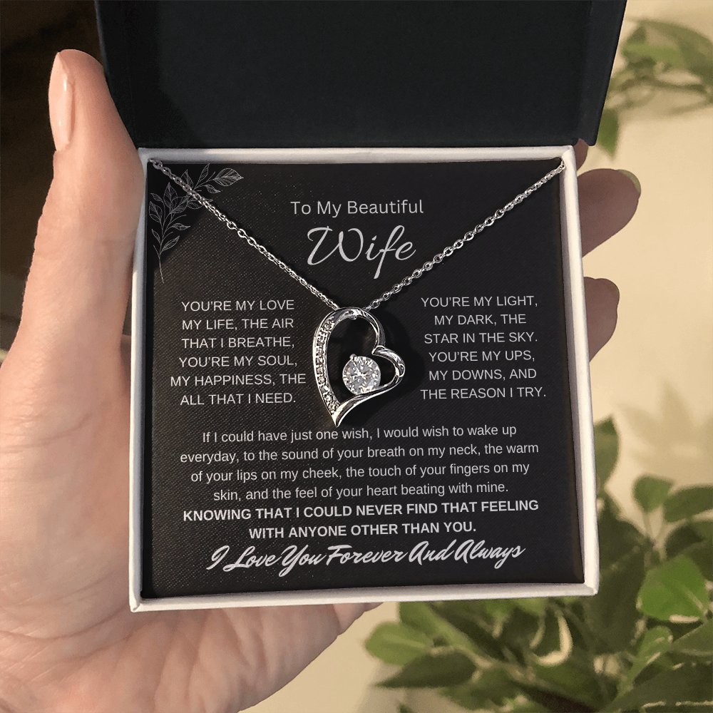 🗽To My Beautiful Wife - "You're My Soul" - Forever Love Necklace