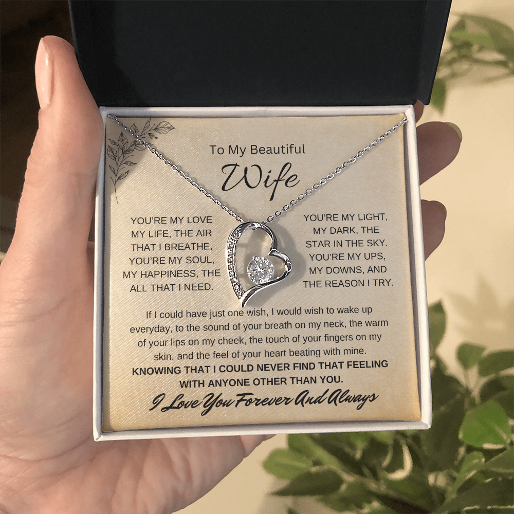 🗽To My Beautiful Wife - "You're My Love" - Forever Love Necklace