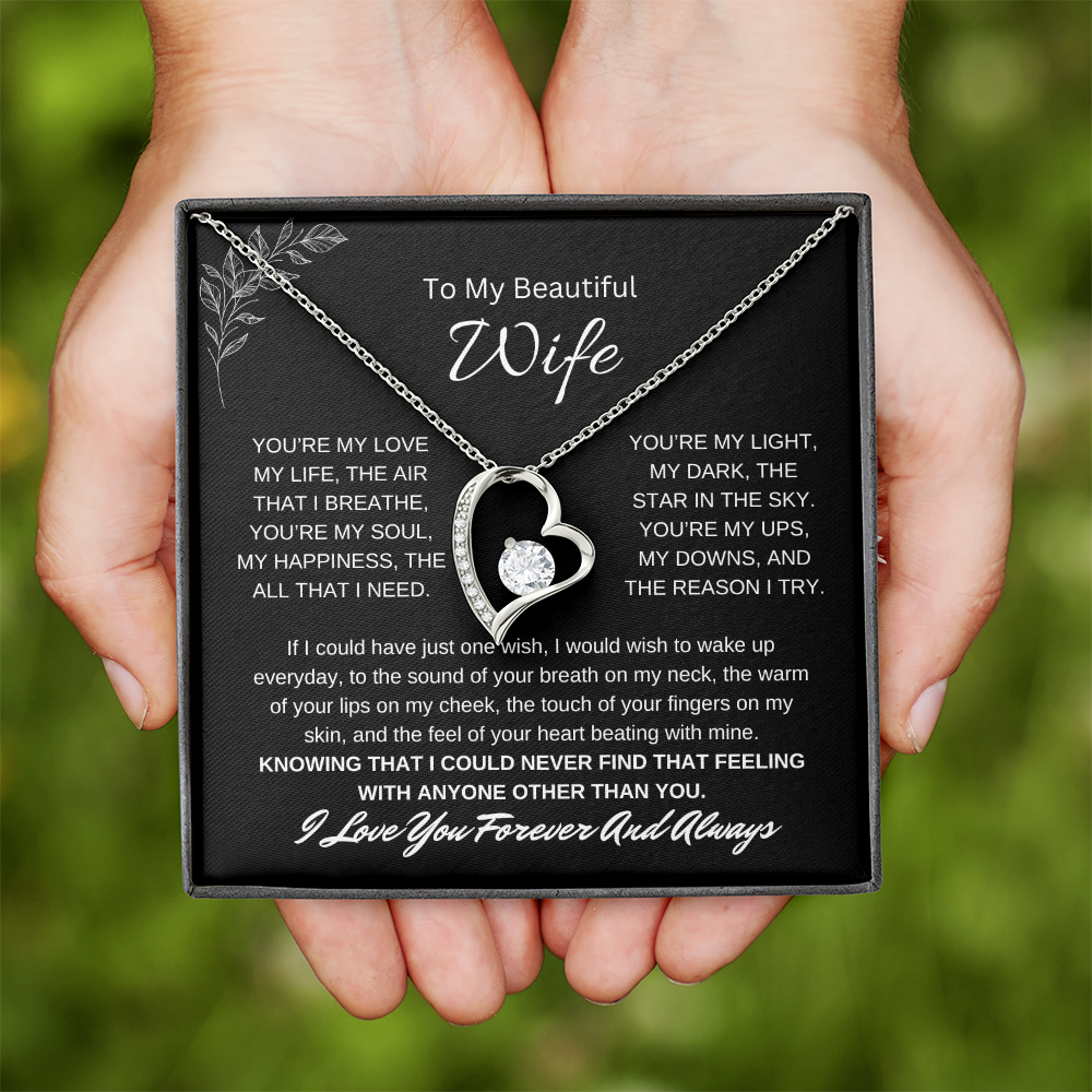 🗽To My Beautiful Wife - "You're My Soul" - Forever Love Necklace
