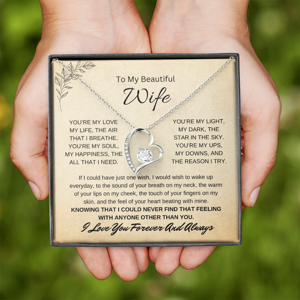 🗽To My Beautiful Wife - "You're My Love" - Forever Love Necklace
