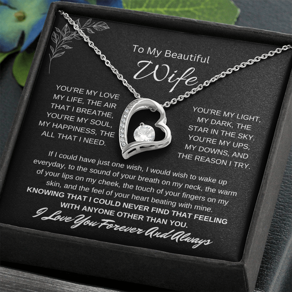 🗽To My Beautiful Wife - "You're My Soul" - Forever Love Necklace
