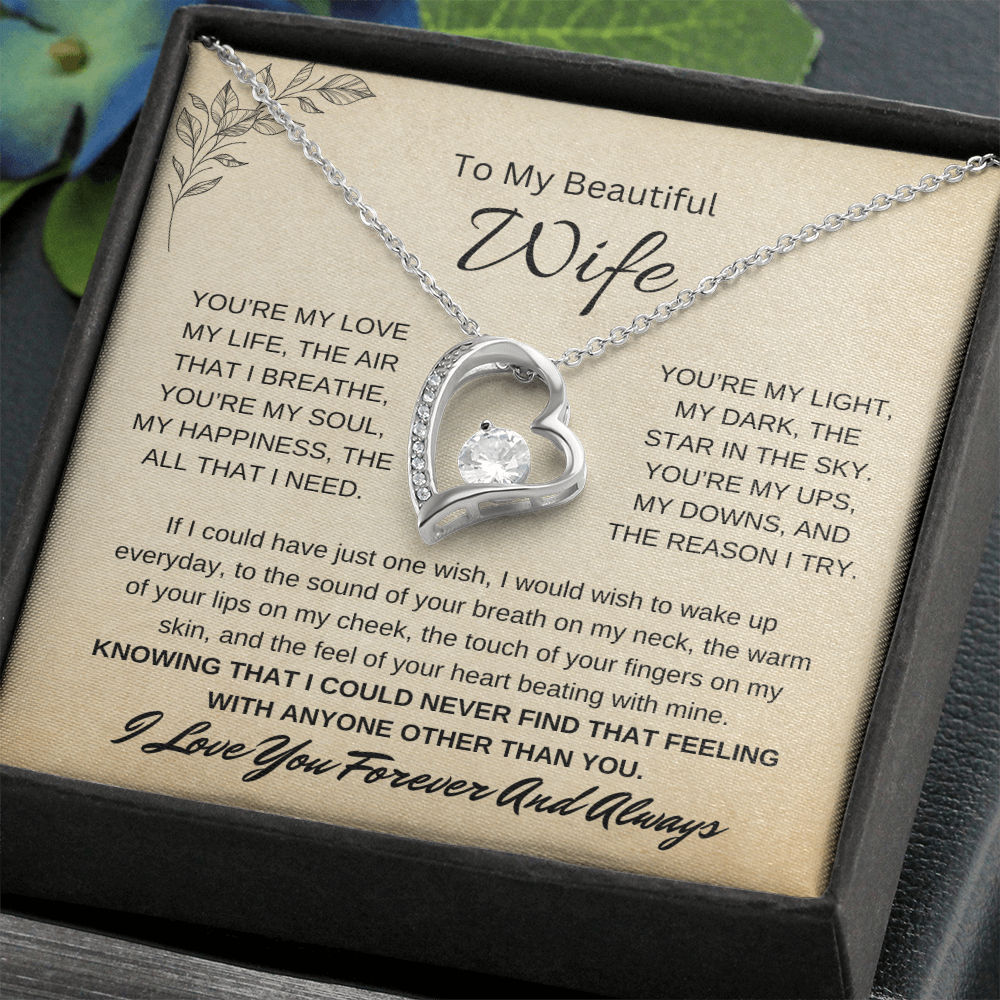 🗽To My Beautiful Wife - "You're My Love" - Forever Love Necklace