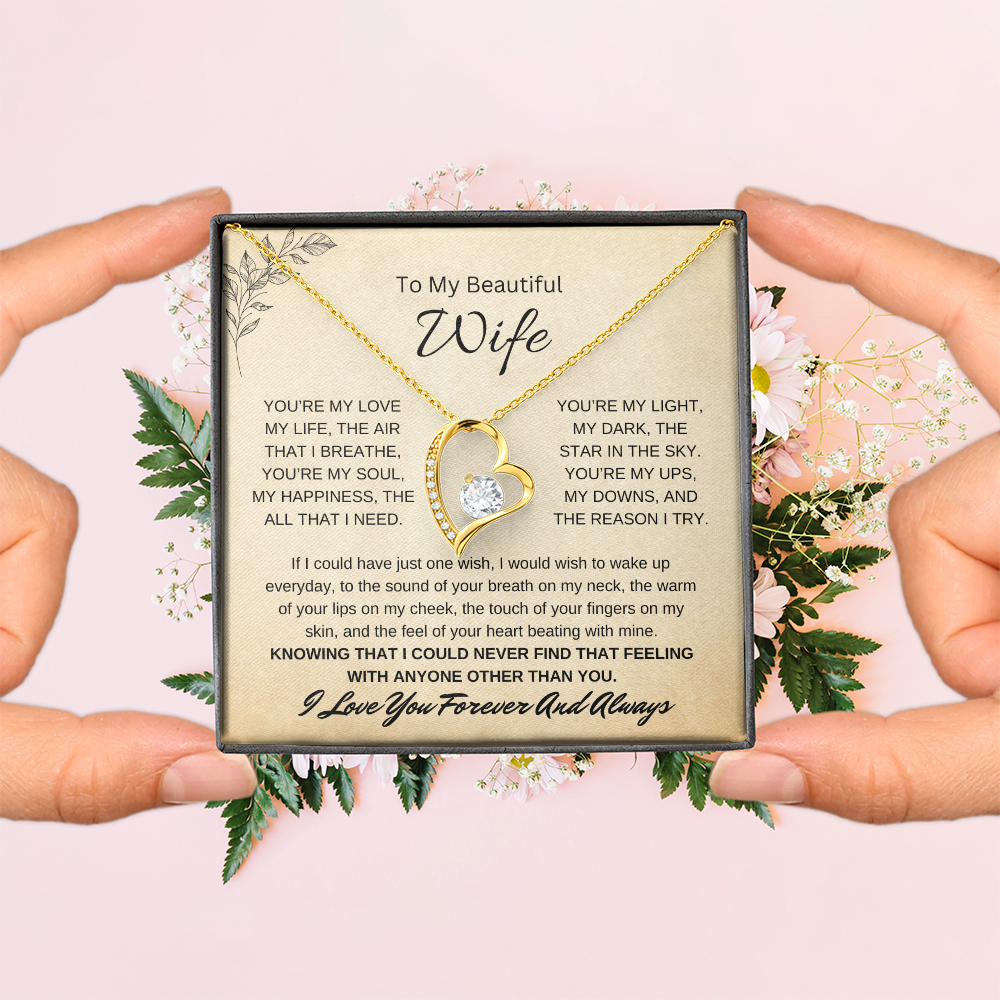 🗽To My Beautiful Wife - "You're My Love" - Forever Love Necklace