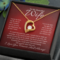 🗽To My Beautiful Wife - "I Love You Forever" - Forever Love Necklace