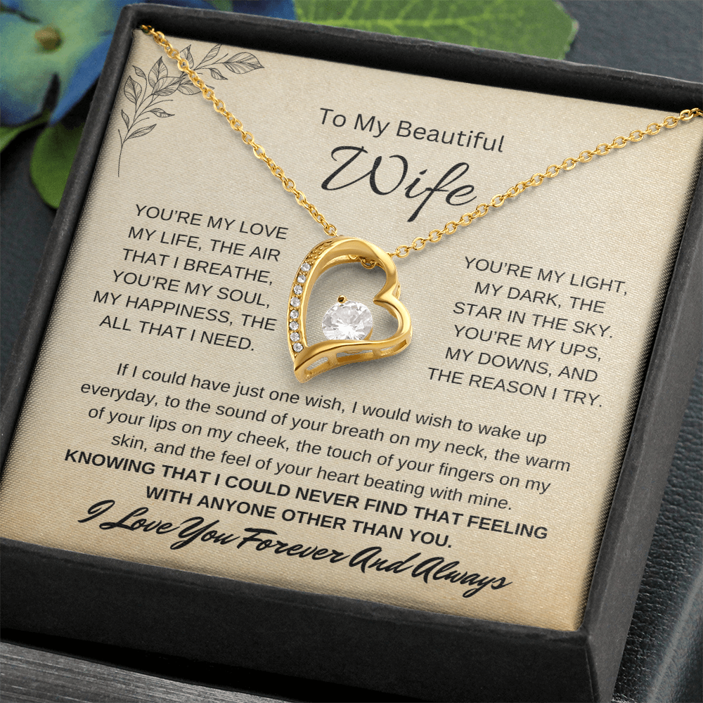 🗽To My Beautiful Wife - "You're My Love" - Forever Love Necklace