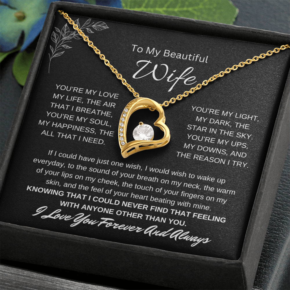 🗽To My Beautiful Wife - "You're My Soul" - Forever Love Necklace