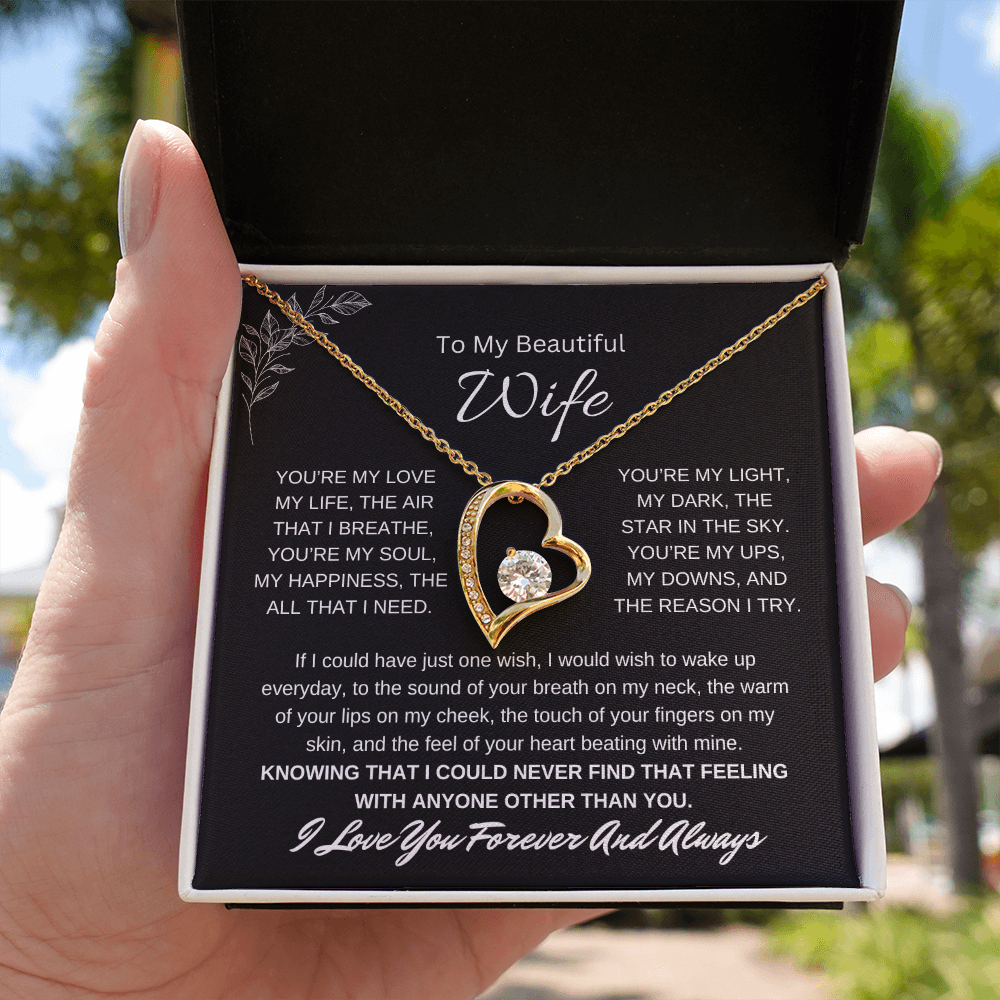 🗽To My Beautiful Wife - "You're My Soul" - Forever Love Necklace