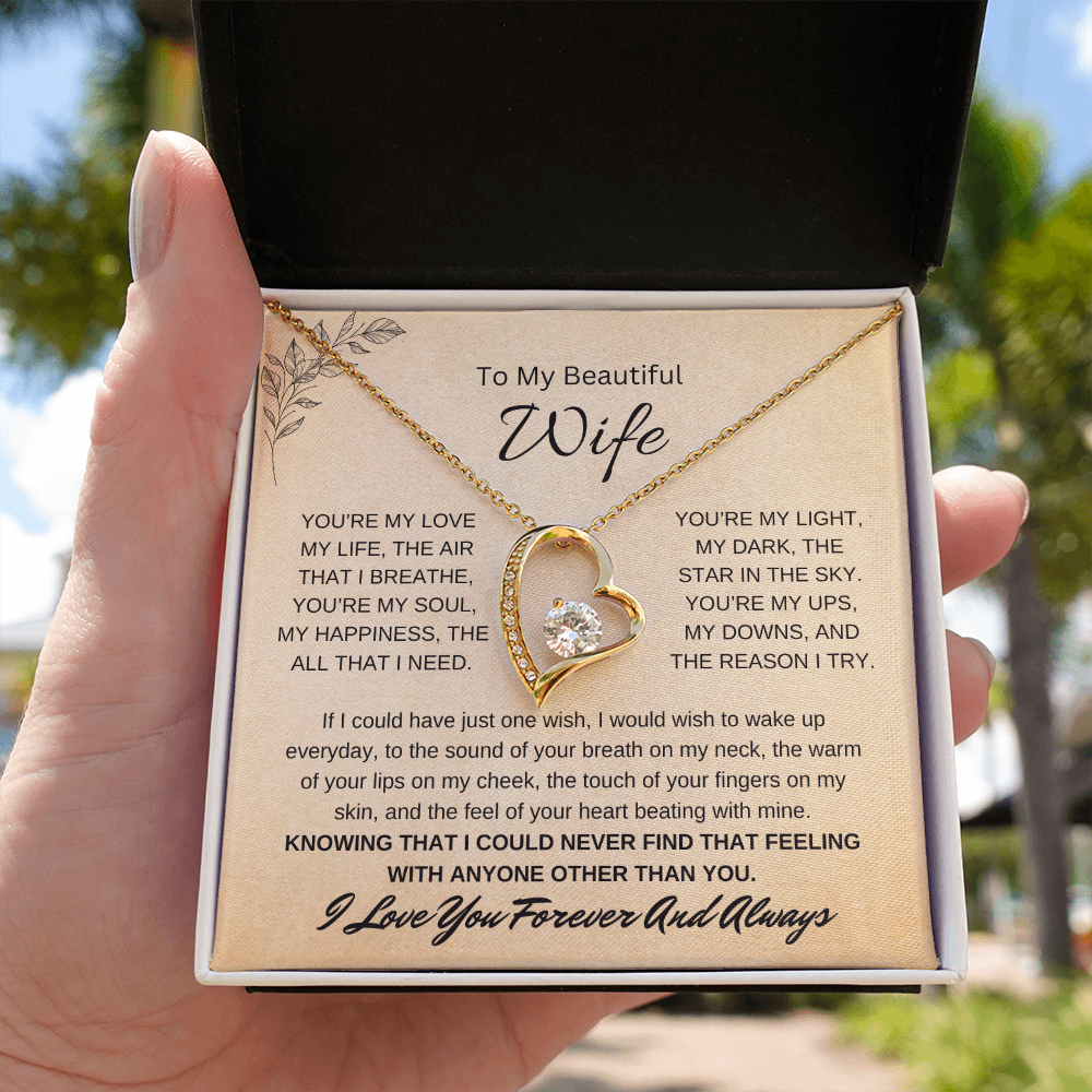 🗽To My Beautiful Wife - "You're My Love" - Forever Love Necklace