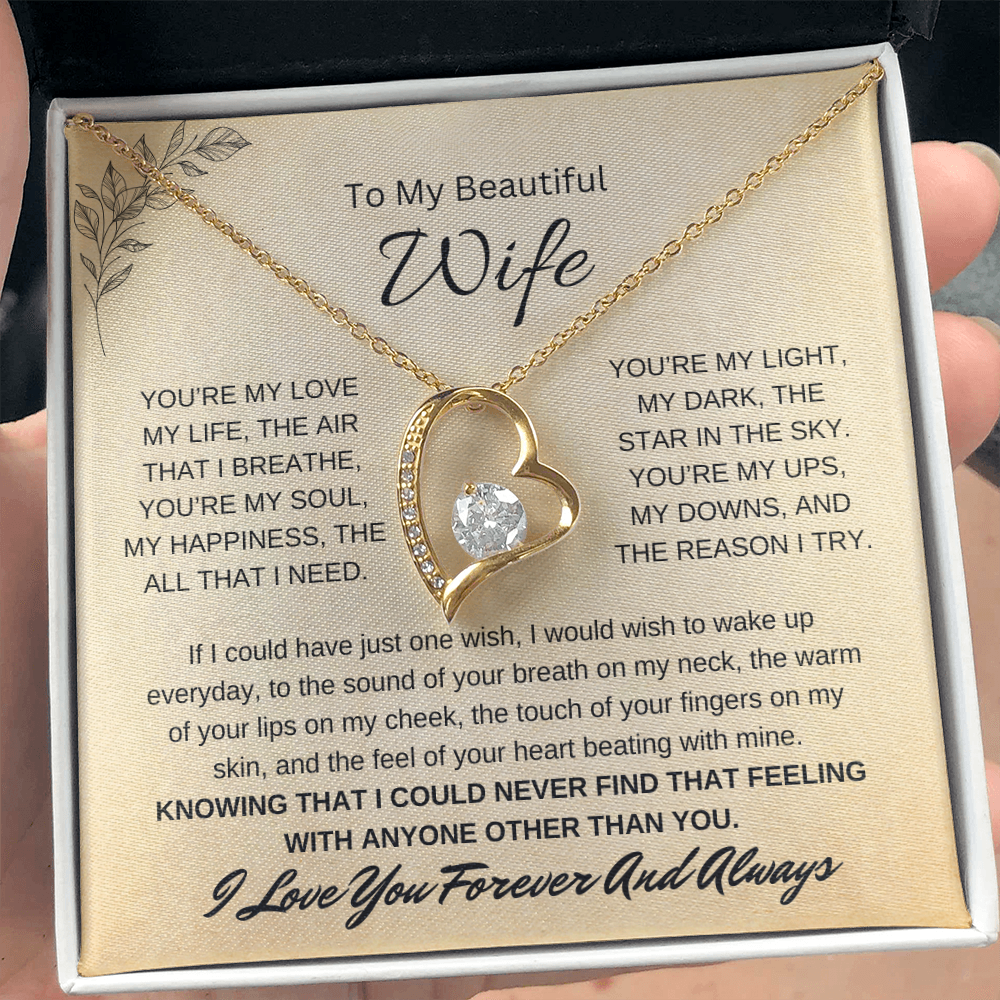🗽To My Beautiful Wife - "You're My Love" - Forever Love Necklace