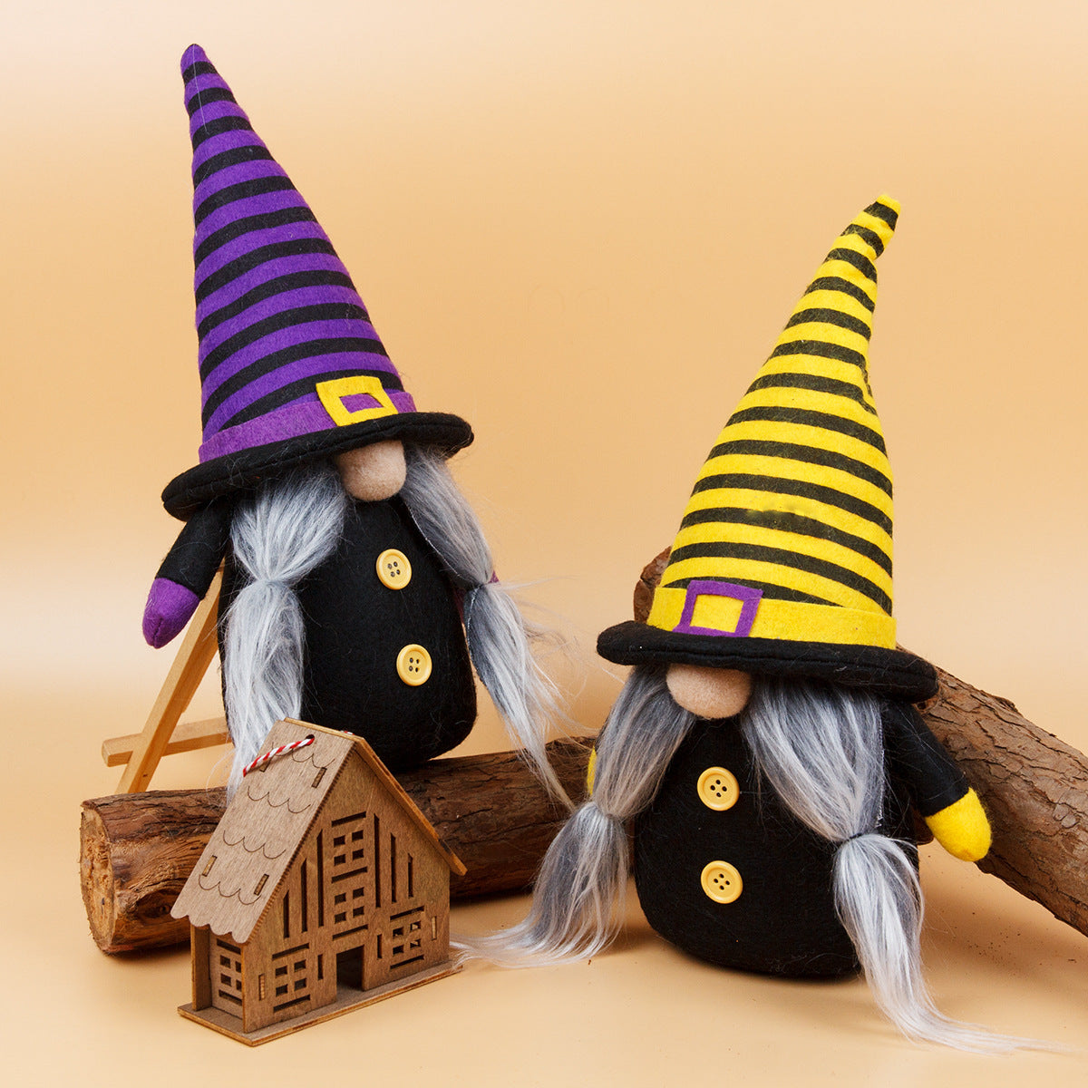 Halloween witch/gnome Doll Ornaments
