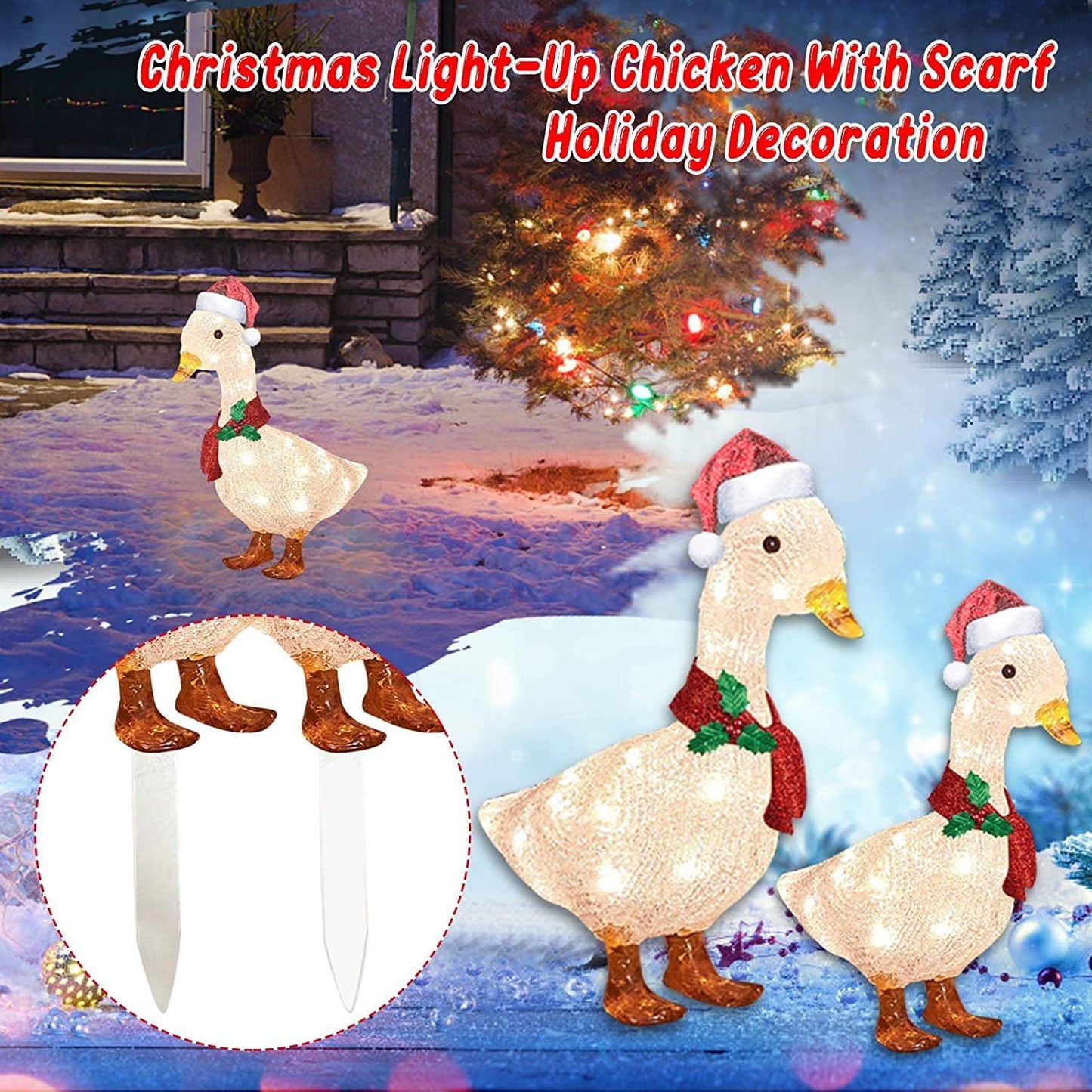 Christmas Duck Lawn Decoration