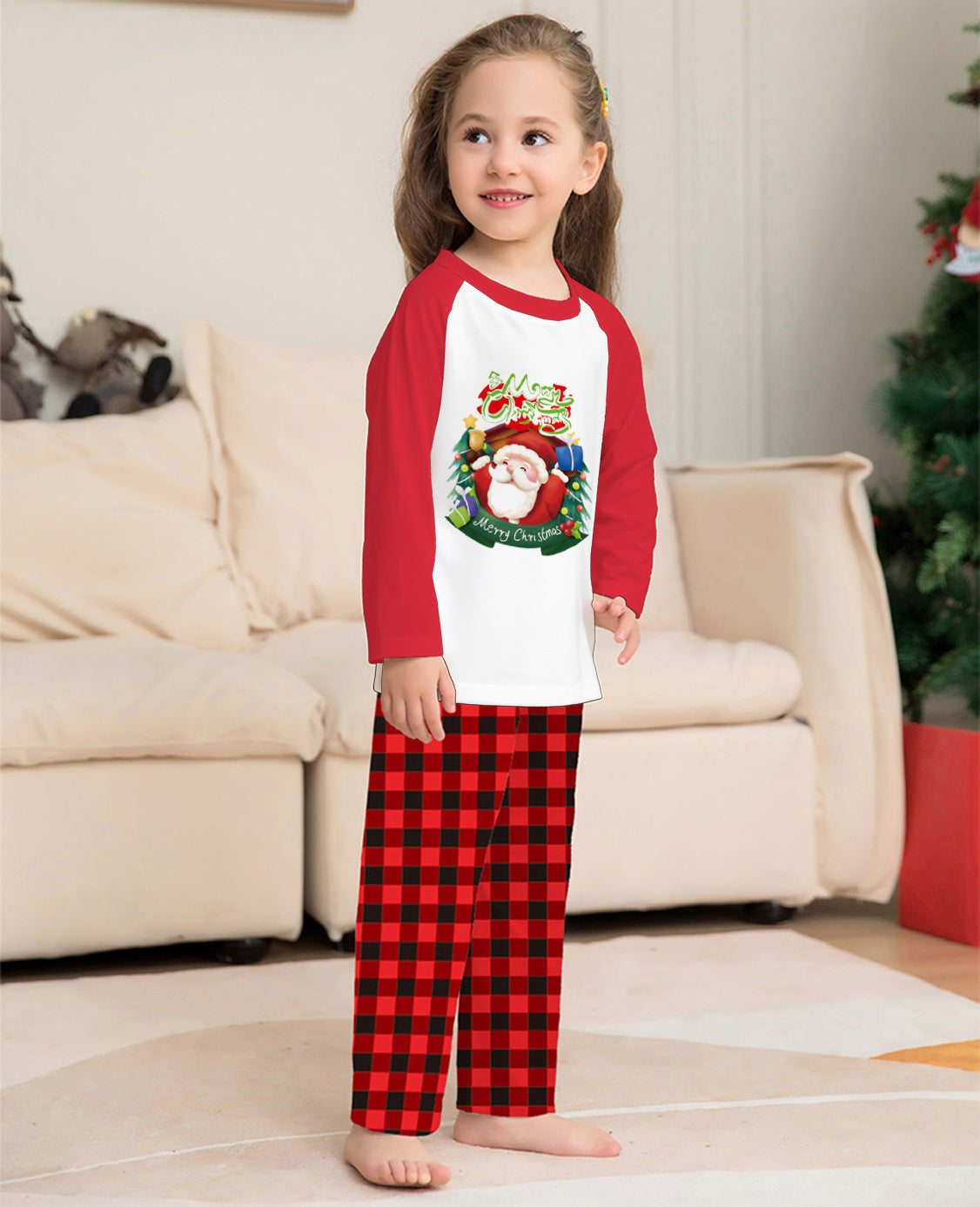 Christmas Parent-Child-Dog Pajamas - Santa