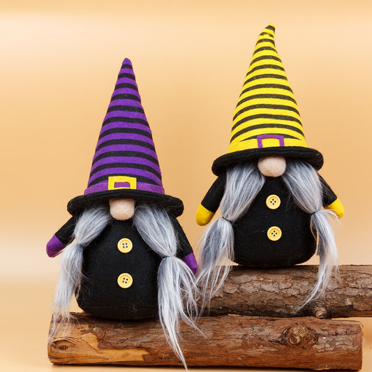 Halloween witch/gnome Doll Ornaments