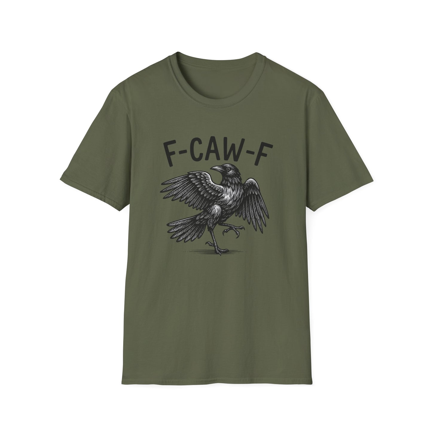 F-CAW-F Raven Unisex T-Shirt - Funny Bird Saying Naughty Words Tee