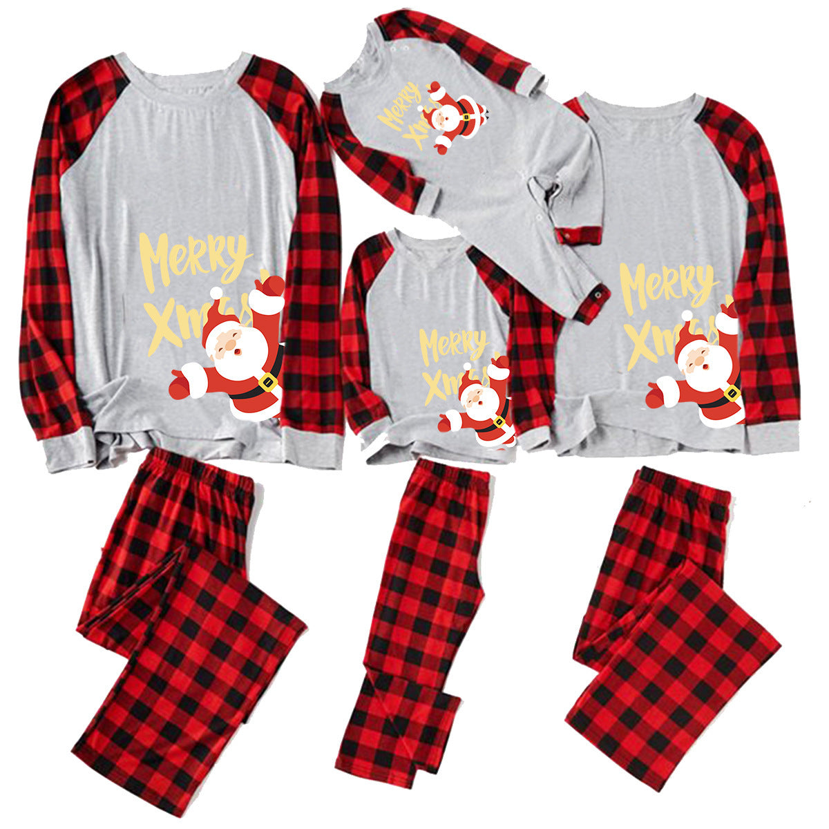 Christmas Family Pajamas Cartoon Cotton Black Animal Pattern