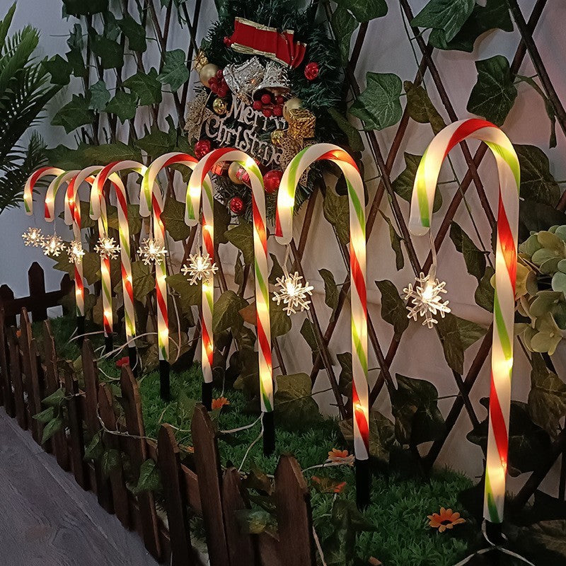 Christmas Solar Candy Cane Garden Decoration