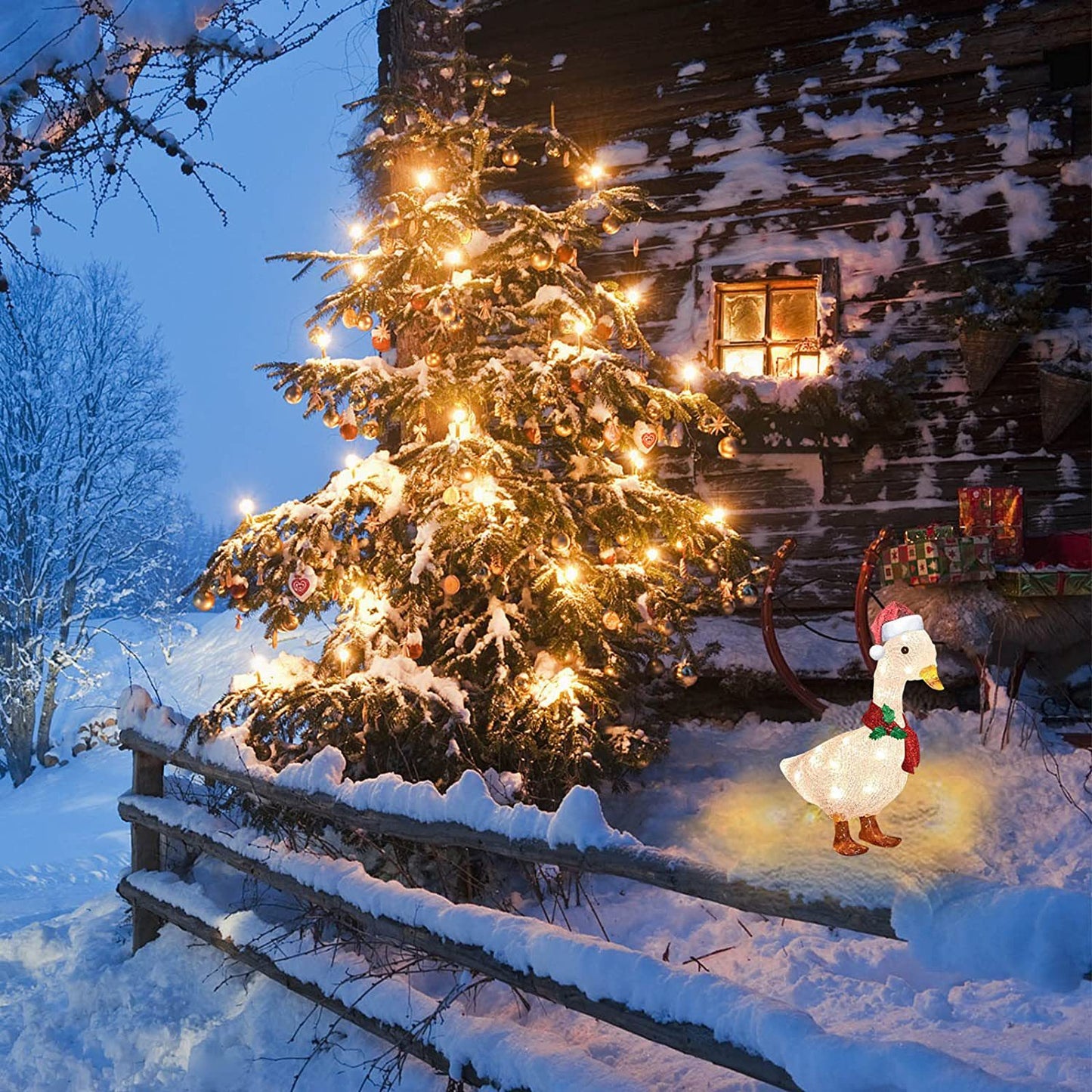 Christmas Duck Lawn Decoration