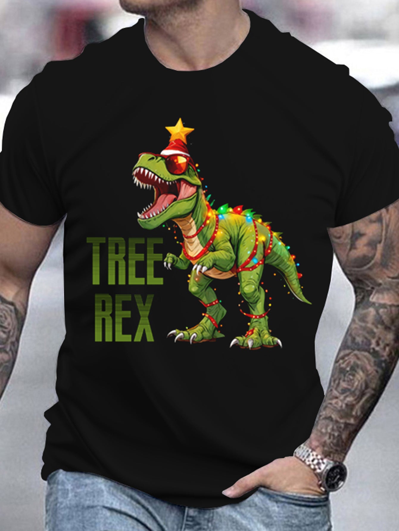 Men's Christmas Tree Rex T-shirt