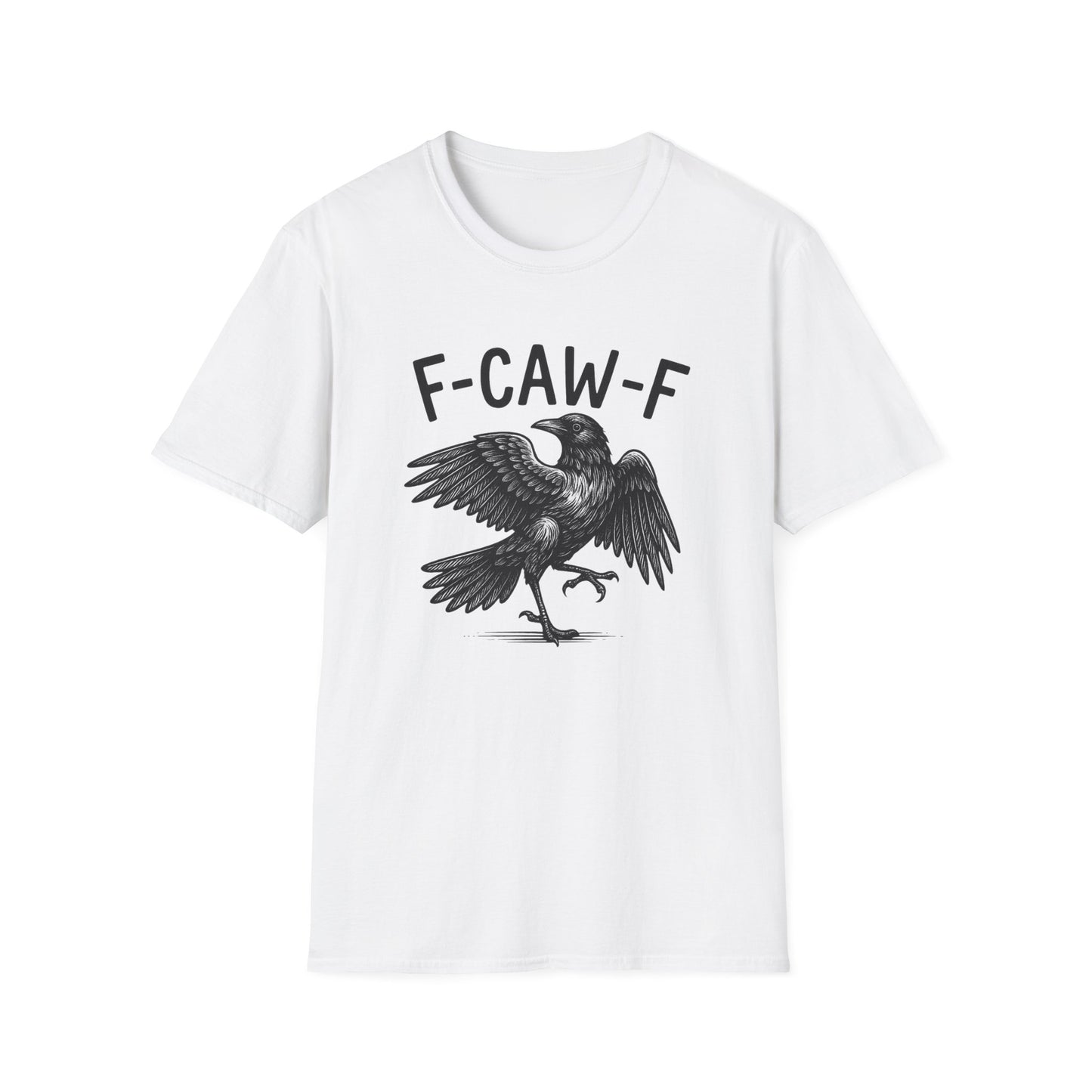 F-CAW-F Raven Unisex T-Shirt - Funny Bird Saying Naughty Words Tee