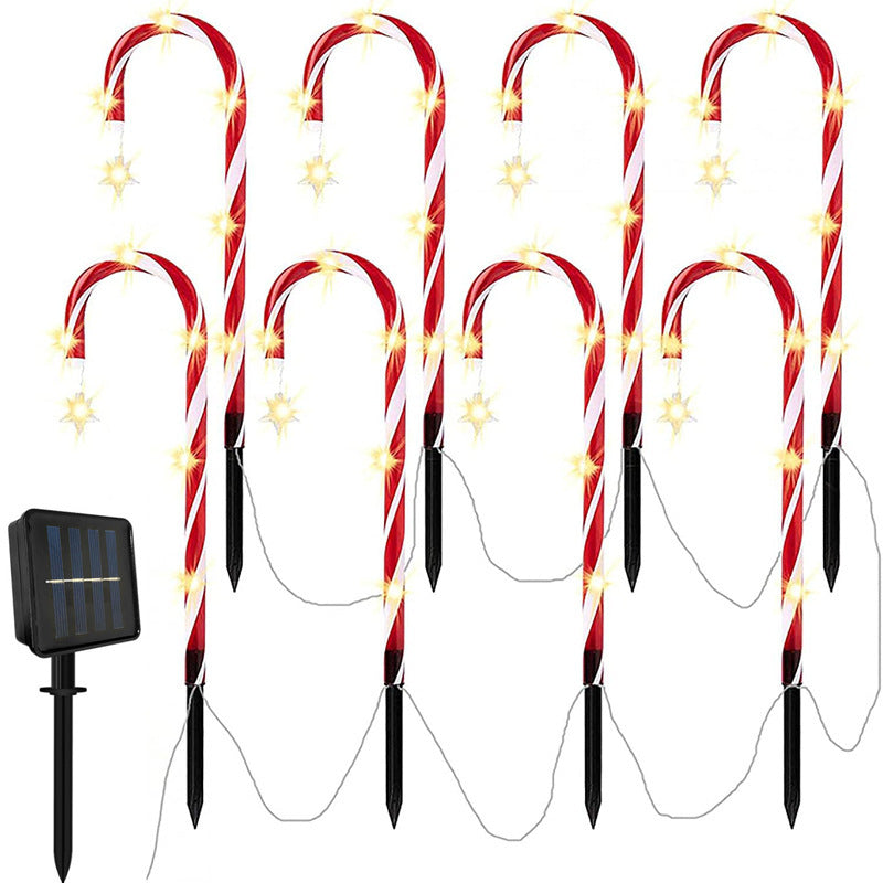 Christmas Solar Candy Cane Garden Decoration