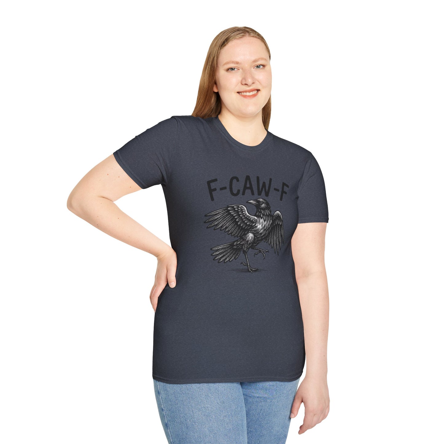 F-CAW-F Raven Unisex T-Shirt - Funny Bird Saying Naughty Words Tee